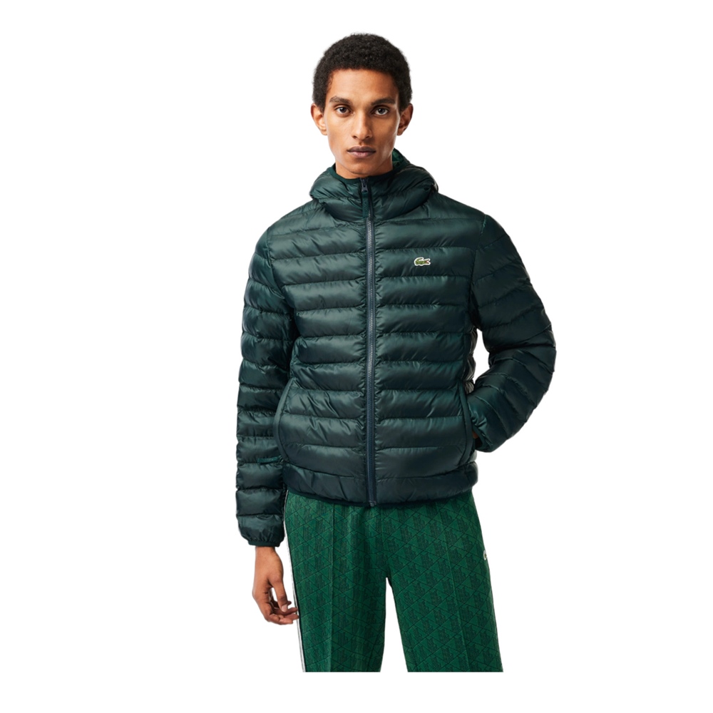 Lacoste green 2025 puffer jacket